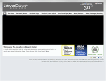 Tablet Screenshot of javacovebeachhotel.com